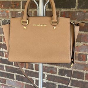 Michael Kors Brown Leather Satchel